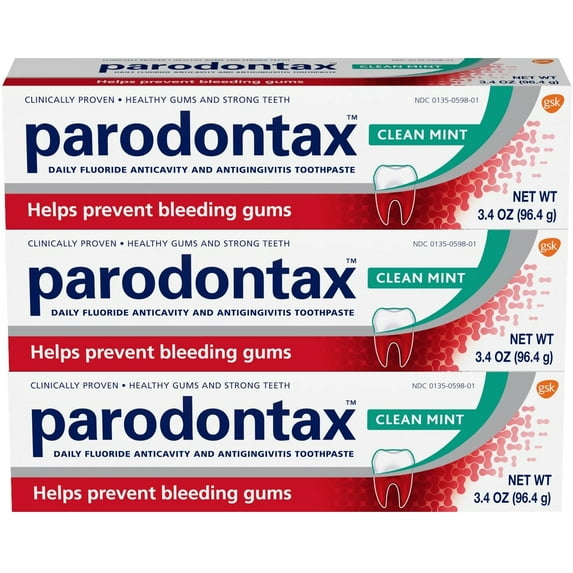 Parodontax Daily Fluoride Toothpaste, Clean Mint 3.4 oz Pack of 3
