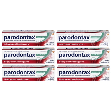 Parodontax Daily Fluoride Toothpaste, Clean Mint 3.4 oz (Pack of 6)