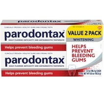 Parodontax Teeth Whitening Toothpaste for Bleeding Gums, 3.4 oz, 2 Pack - Unflavored