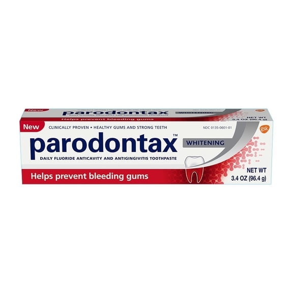 Parodontax Whitening Toothpaste for Bleeding Gums, 3.4 Ounce Pack of 6