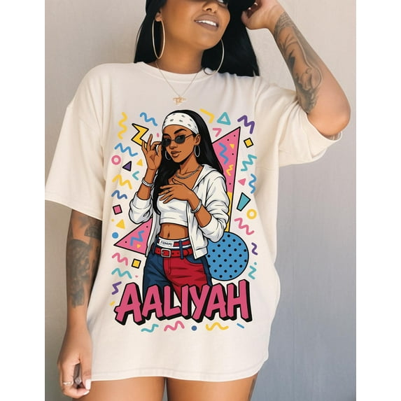 Parody 90s Aaliyah Parody Bootleg T-Shirt Vintage Hip Hop Streetwear Graphic Unisex Shirt for Music Lovers