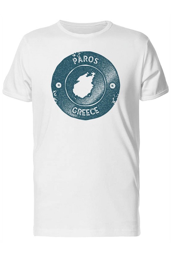 Paros Grunge Map, Greece Tee Men's -Image by Shutterstock