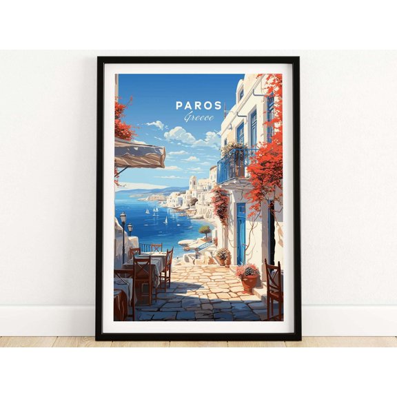 Paros Travel Poster Travel Poster Birthday present Wedding Anniversary gift Home Decor