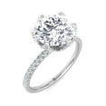 thumbnail image 1 of Parosi - Pave Center Prong Round Cut Moissanite Lab - Diamond Engagement Ring, 1 of 5