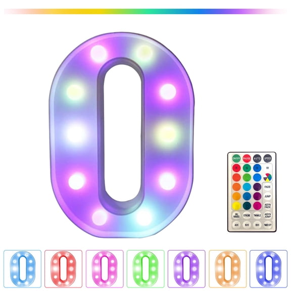 DwellJoy Led Letter Lights with Remote Control–4 Flashing Modes for Birthday Party Christmas Wedding