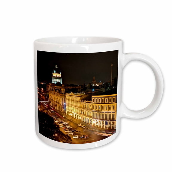 3drose, Parque Central and El Capitolio in Old Havana, 11oz Mug