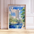 thumbnail image 1 of Parramatta Australia Pastel Travel Art Poster, Stretched Size 16x24, 1 of 4