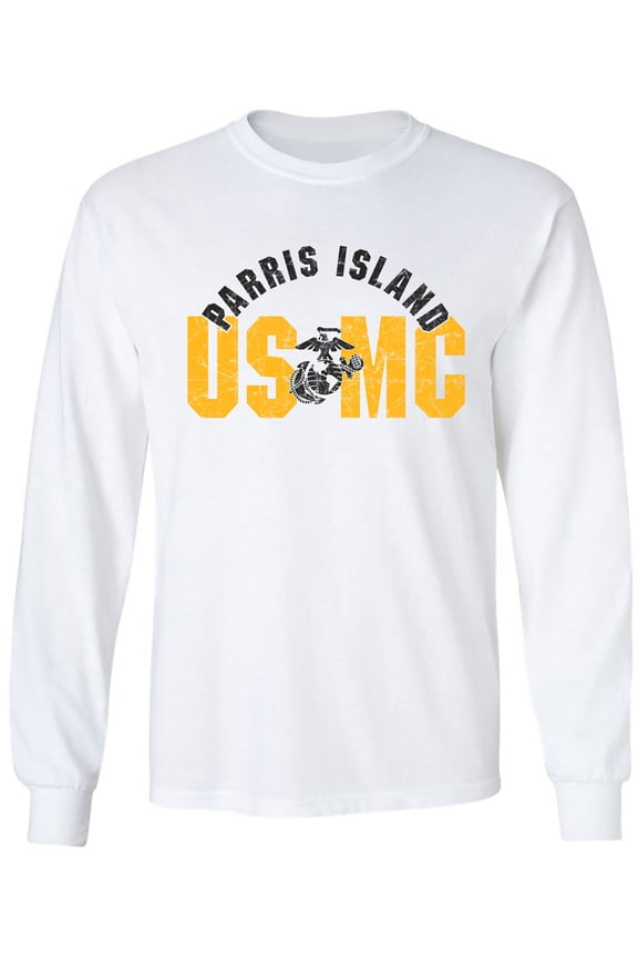 Parris Island USMC Adult Long Sleeve T-shirt