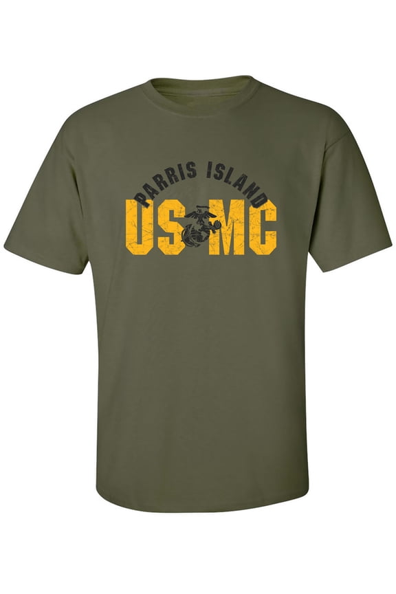 Parris Island USMC Adult Short Sleeve T-shirt