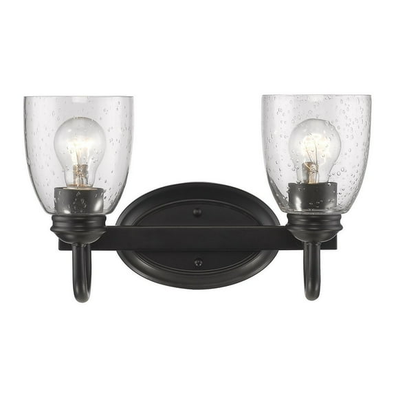 Golden Lighting Parrish 2-light Vanity in Matte Black