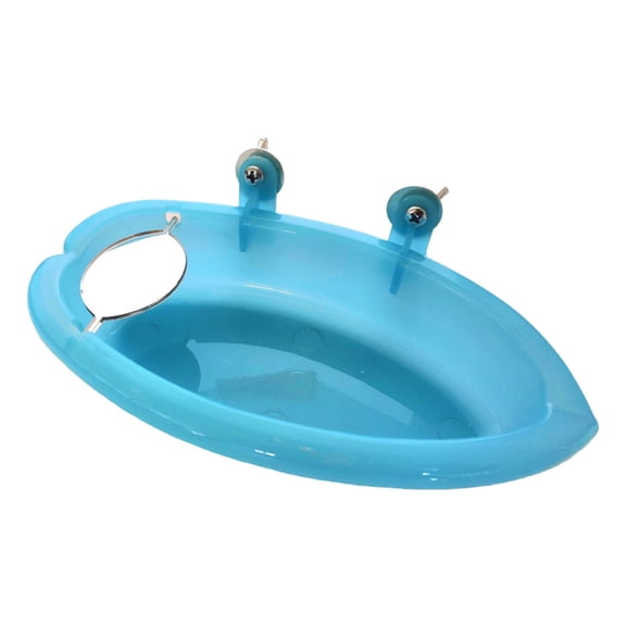 Parrot Bathing Pool With Hanging Bird Bath For Cage Enrichment Activity Play Perches for Cages Budgie for Cage Perches for Birdie Scooter Wooden Birds Small for Rope Ladder Birds for Cage Poop off