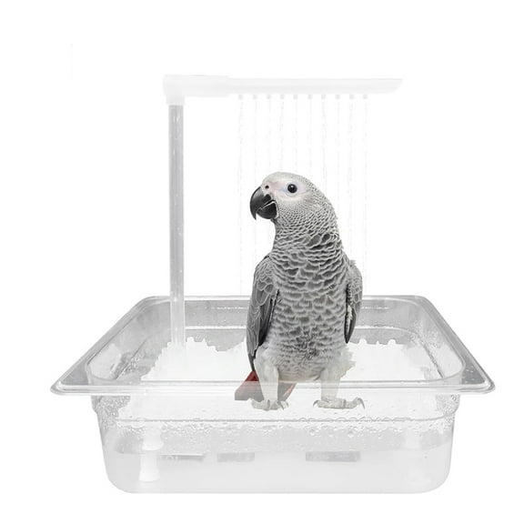 Parrot Bathtub Bird Automatic Bath Shower with 180 Circulating Faucet for Medium Birds African Grey Parakeet US Plug