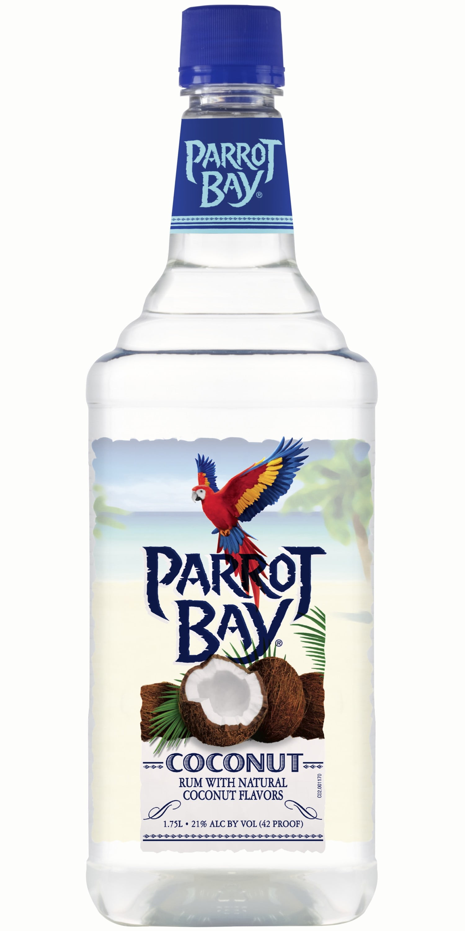 Parrot Bay Coconut Rum, 1.75l Plastic Bottle 42 Proof