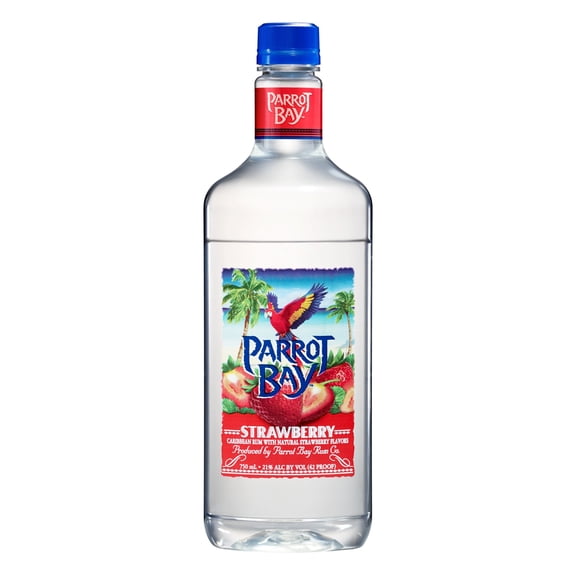 Parrot Bay Strawberry Rum, 750ml Plastic Bottle