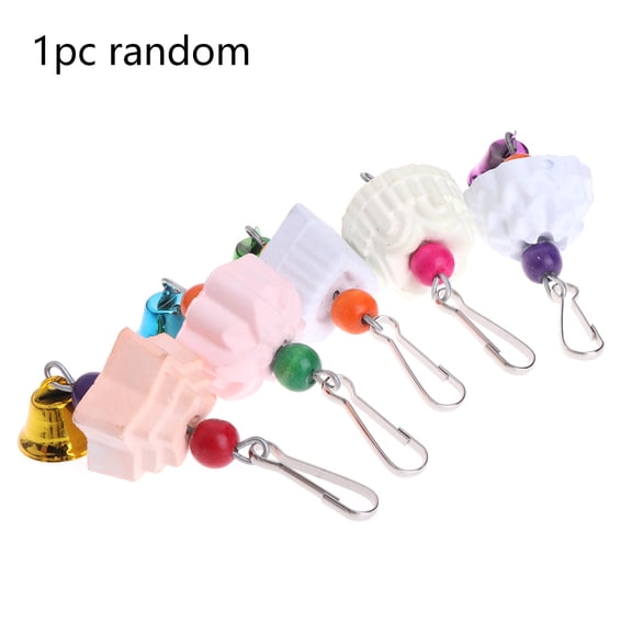 Beak Trimmer Calcium Stone Chinchilla Grinding Teeth Block Mineral Rock Chewing Toy with Bell for Macaw