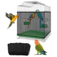 thumbnail image 1 of Parrot Bird Cage Cover Adjustable Universal Breathable Stretch Mesh Skirt Dustproof Net Cover Cage Guard, 1 of 7
