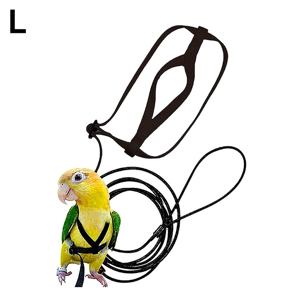 Parrot Bird Harness Leash Adjustable Training Rope Flying Traction Straps Band Walmart