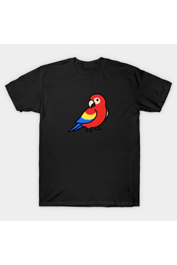 Parrot Bird Pet Pirate Tropical Colorful Talk Top Unisex T-Shirt, for men & women, up to size 5XL