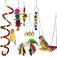 thumbnail image 1 of Parrot Bite Toy Bird Toys Conures Parakeet Accessories Cages Chew Parakeets 7 PCS, 1 of 6
