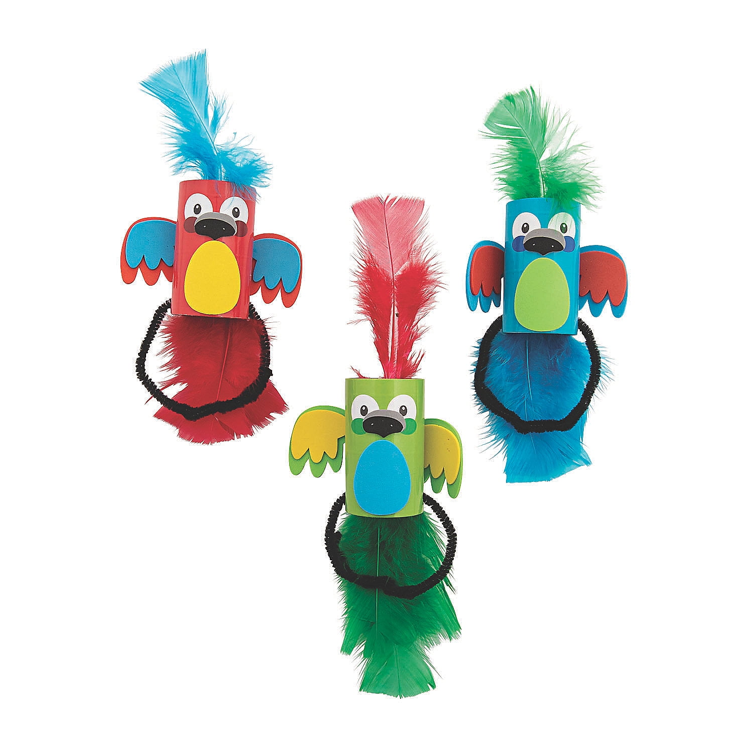 Parrot Bracelet Craft Kit, Craft Kits, Kids Bracelet, Kids Jewelry Craft Kits, 12 Pieces, Multicolor