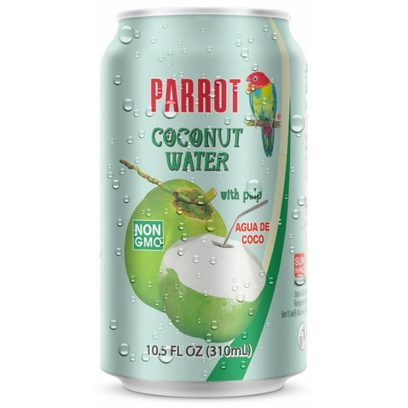 Parrot Brand Coconut Water with Pulp 10.5 fl. oz. (Pack of 3)