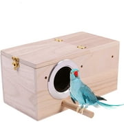 Parrot Breeding Nest Box Bird Nest Warm Bird Incubator Wood Parakeet Budgie Breeding Nesting Bird Aviary Cage Box