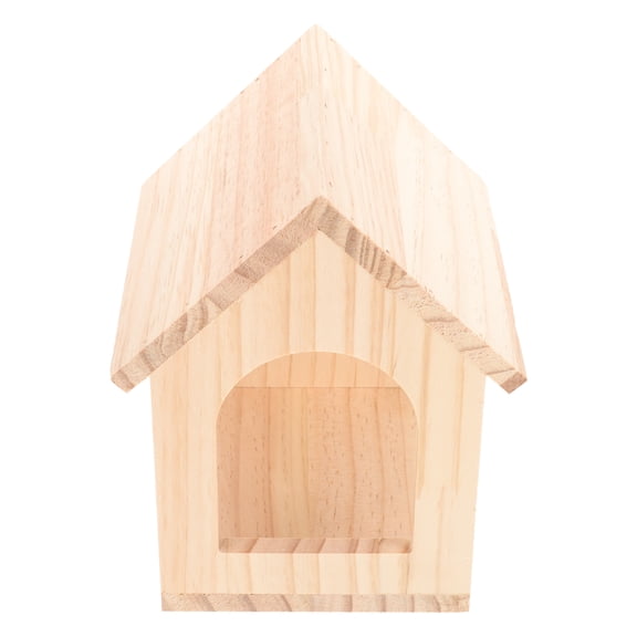 Parrot Cabin Wooden Bird Feeder and Breeding Box for Small Birds Cockatiel Parakeet Outdoor Bird House Nesting