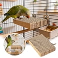 thumbnail image 1 of Parrot Cardboard Perch Platform Durable Bird Stand - Foraging Chewing Toy for Parakeets Cockatiels Budgies, Easy to Clean Bird Cage Accessory, Suitable for Small to Medium Parrots, 1 of 5