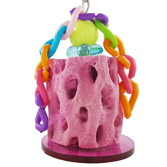 Parrot Chew Toy, Calcium Milk Root - Shaped Grinding Stone For Teeth, With Random - Colored Beads, For Parrots, Chinchillas, Squirrels