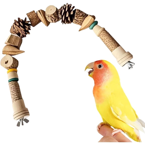 Parrot Chew Toy Set, Pine Cone, Climbing Ladder, for Lovebirds, Cockatiels, Small Birds
