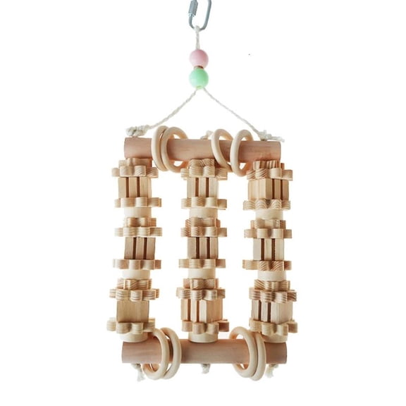 Parrot Chewing Blocks Natural Wood Perch Bite Toys for Large Cockatiels Macaws