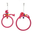 thumbnail image 1 of Parrot Chewing Swing Ring Cotton Rope, Pet Bird Cotton Rope Pecking Plaything Hanging Bird Climbing Chewing Biting Toy for Parakeets Conures Macaws Cockatiels[Rose], 1 of 8