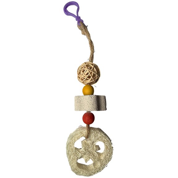 Parrot Chewing Toy Hanging: Bird Beak Grinding Stone Bird Cage Toy for Parakeets
