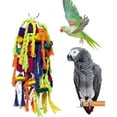 thumbnail image 1 of Parrot Chewing Toys in Multicolor with Natural Wood and Rope, 1 of 4