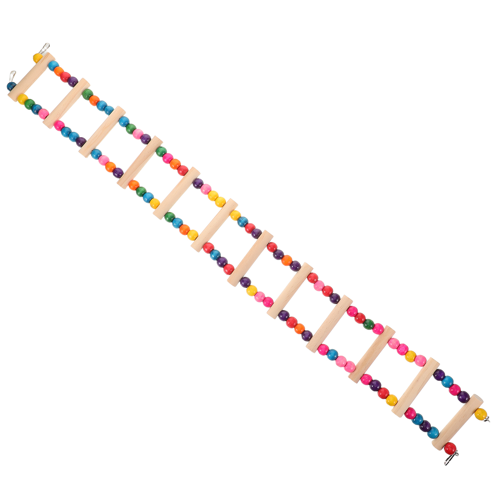 View of DEEPCRAFF Easy Install Parrot Rope Wood Ladder with Chewing and ...