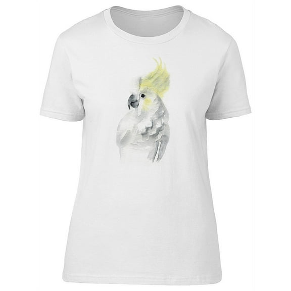 Parrot Cockatoo Watercolor T-Shirt Women -Image by Shutterstock, Female Large