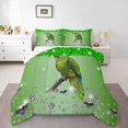 thumbnail image 1 of Parrot Comforter Set Green Sequin Fluid Art Bedding Sets Full,Crystal Diamond Bed Set Woodland Animals Duvet Set,Jungle Wildlife Bird Room Decor, 1 of 7