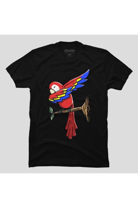 Parrot Dabbing Dog Dab Dance Move Funny, K52339 Unisex T-Shirt – Extended Sizes Up to 5XL