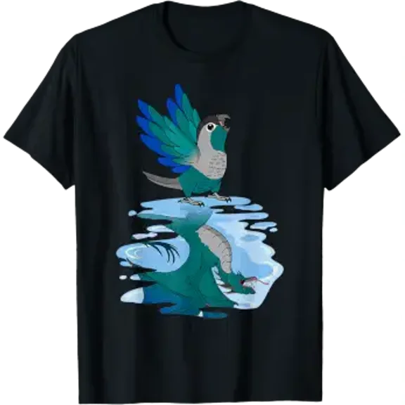 Parrot & Dragon Reflection I Turquoise Green Cheek Conure T-Shirt