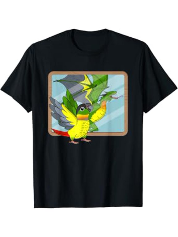 Parrot & Dragon Reflection I Yellow-Sided Green Cheek Conure T-Shirt