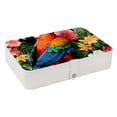 thumbnail image 1 of Parrot Elegant PU Leather Earring Organizer Storage Box Decorative Box with Removable Compartment - Portable, 1 of 6