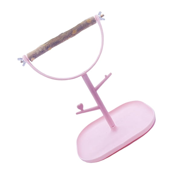 Parrot Exercise Perch With Texture Stand and Detachable Cleaning Tray For Beak Health And Foot Grip Training