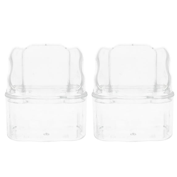 Supvox Bird Feeding Box Safe Plastic Easy to Clean for Parrots and Small Birds 2Pcs