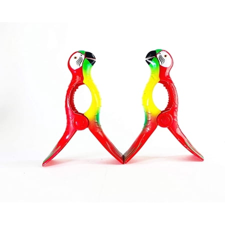 Parrot Flip Style Beach Towel Clips Jumbo Size for Beach Chair, Cruise Beach Patio, Pool Accessories for Chairs, Household Clip, Baby Stroller