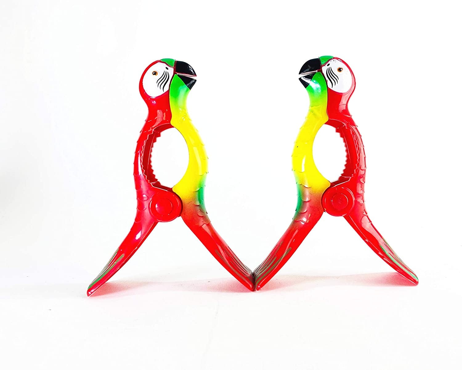 Parrot Flip Style Beach Towel Clips Jumbo Size for Beach Chair, Cruise