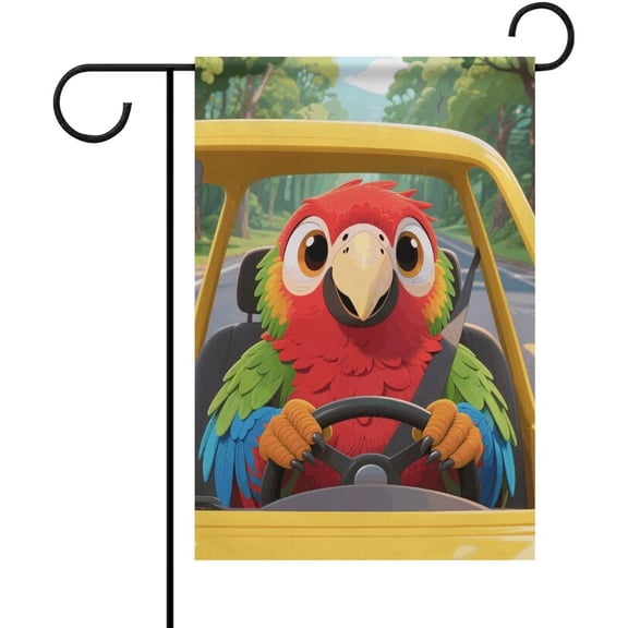 Parrot Garden Flag 12 x 18 Inch Double Sided Outdoor Yard Banner Fade Resistant Polyester for Patio Lawn Home Decor