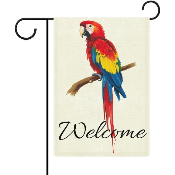 Parrot Garden Flag Double Sided Outdoor House Yard Decoration 12 x 18 Inch