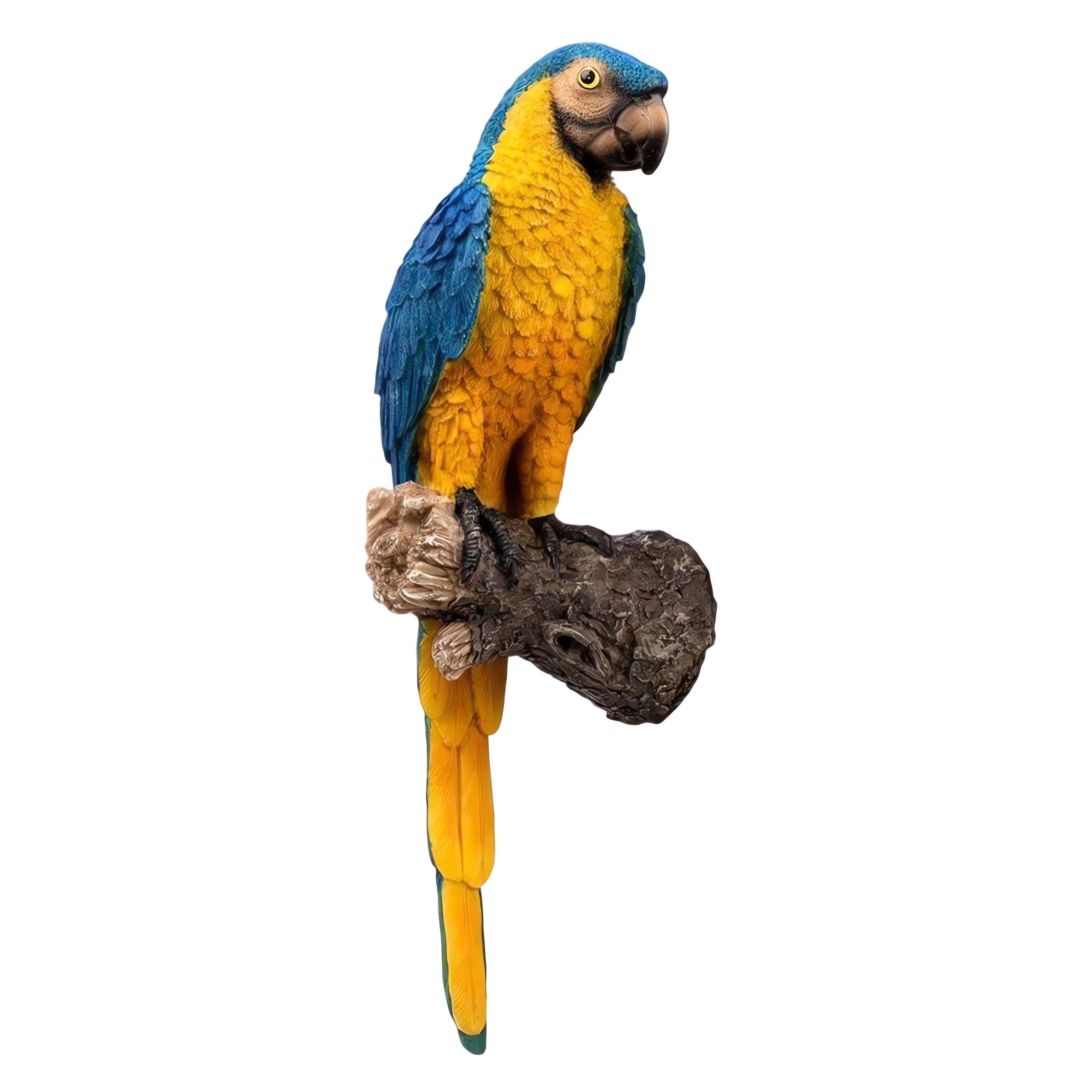 Parrot Garden Statue，Realistic Resin Parrot Tree Pendant Animal Sculpture ，Indoor And Outdoor  Garden Lawn House Art Resin Statue