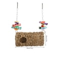 thumbnail image 1 of Parrot Grass Tunnel Chew Relaxation Swing Bird Woven House Toy, Hanging Channel Hole Hanger for Cockatiel Budgerigar, 1 of 8