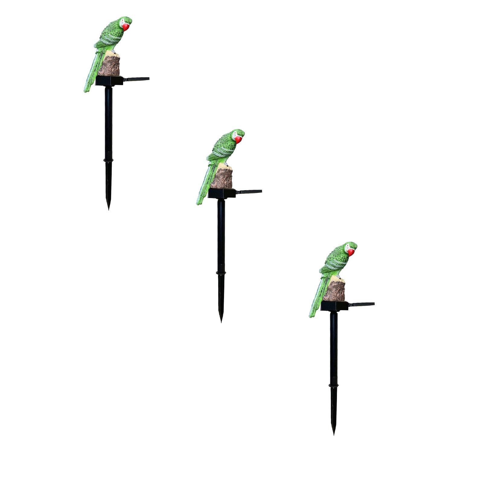 Parrot Ground Lamp Garden Reflective Number Sign Stake Flower